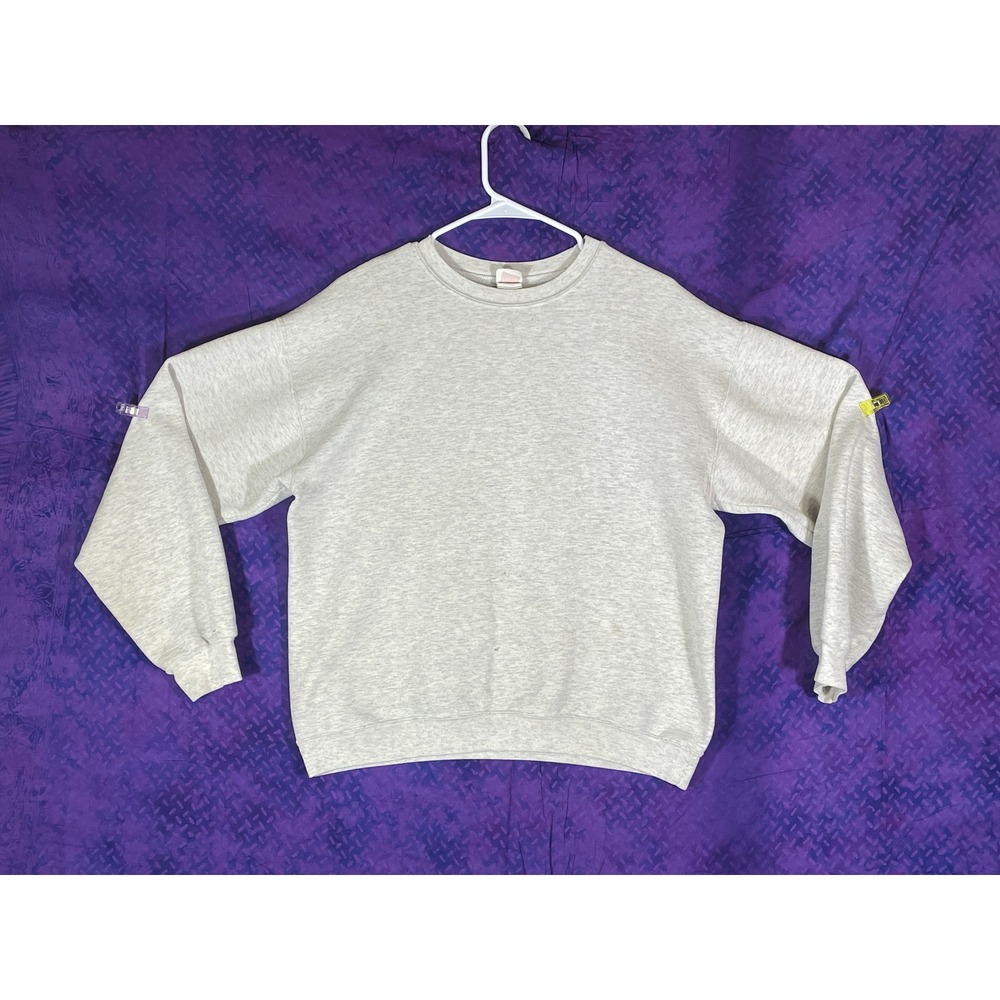 Hanes Mens Crewneck Sweatshirt Gray Long Sleeve Pullover 81061